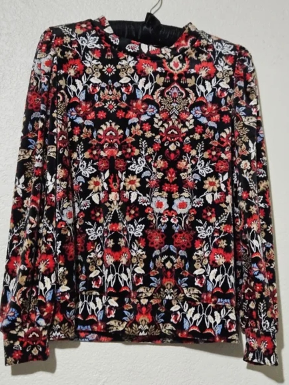 Loft Velour Tapestry Pattern Top - Worn Once
